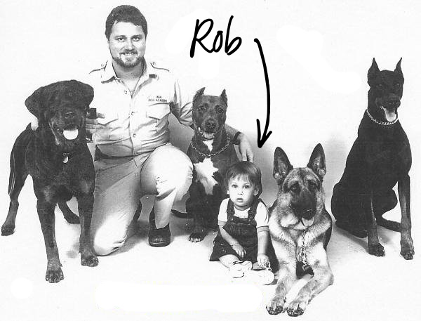 Rob and His Dad with Dogs